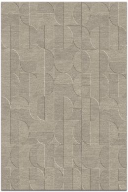 Carved Semicircles Designer Rug