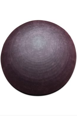 Round Ombre Designer Rug in Burgundy